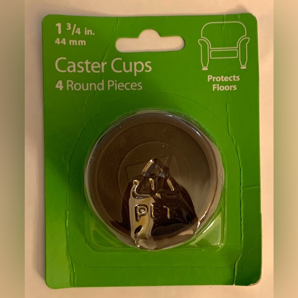 💥BOGO // 1.75-inch Caster Cups (4 pieces, round, brown)